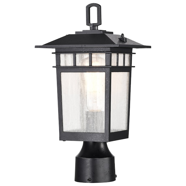 Nuvo Cove Neck Outdoor Small Post Lantern 1 Light Textured Black Finish 60/5956 - main